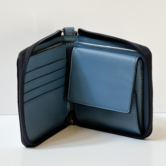 Michael Kors Cooper Ombre Zip Around Wallet MK Denim - Picture 8 of 13